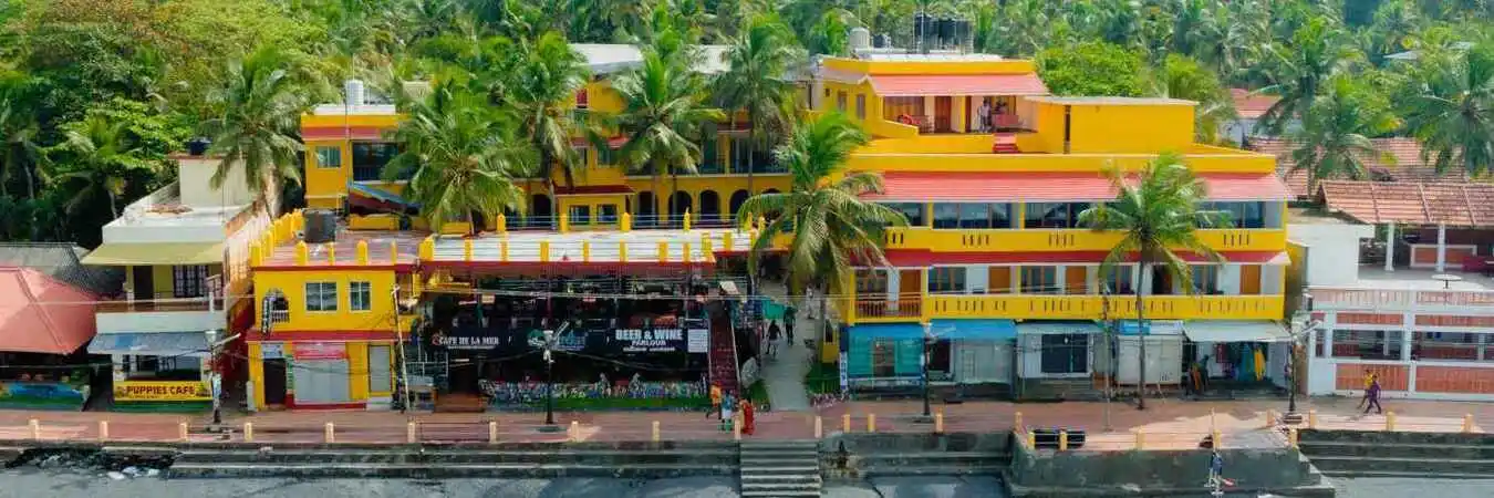 eevan Beach Resort beachfront property overlooking Hawa Beach in Kovalam Kerala