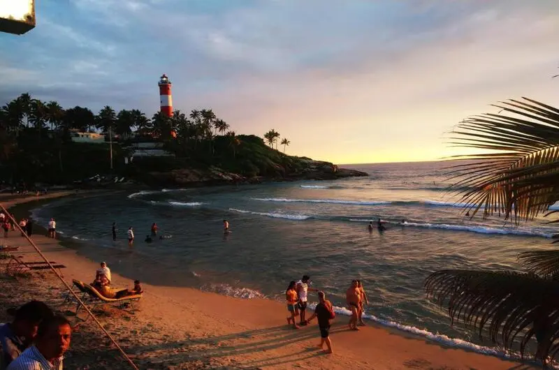 Beautiful evening beach sunset view from the property at Orion Seaview Beach Resort