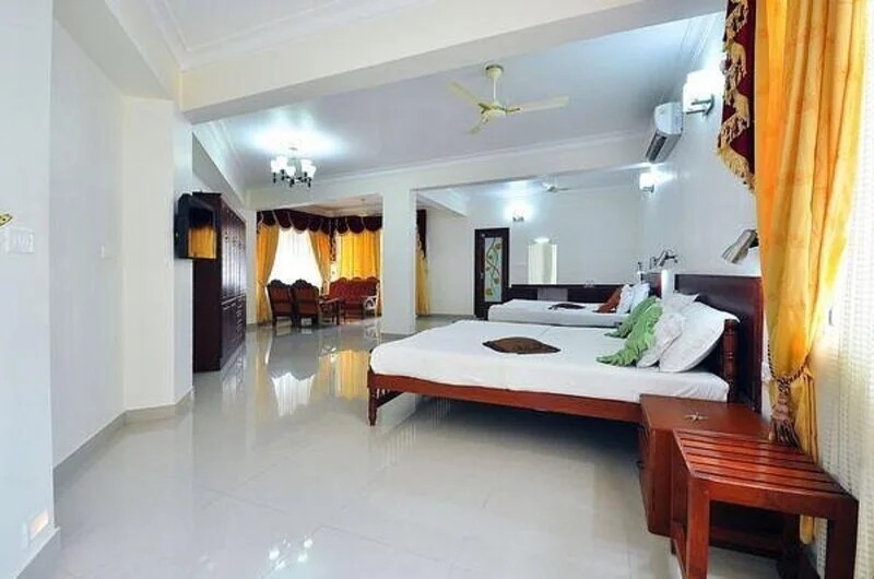 Premium family room accommodation layout at Pappukutty Beach Resort