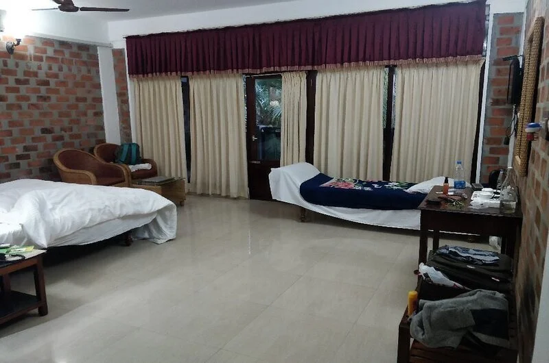 Twin bedroom accommodation with modern amenities at Sagara Beach Resort