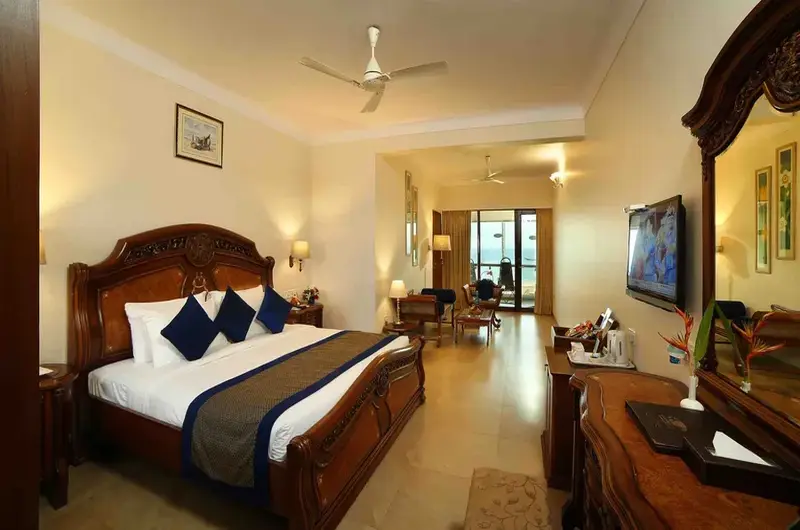 Premium luxury suite room interior featuring contemporary design at Uday Samudra Leisure Beach Hotel.