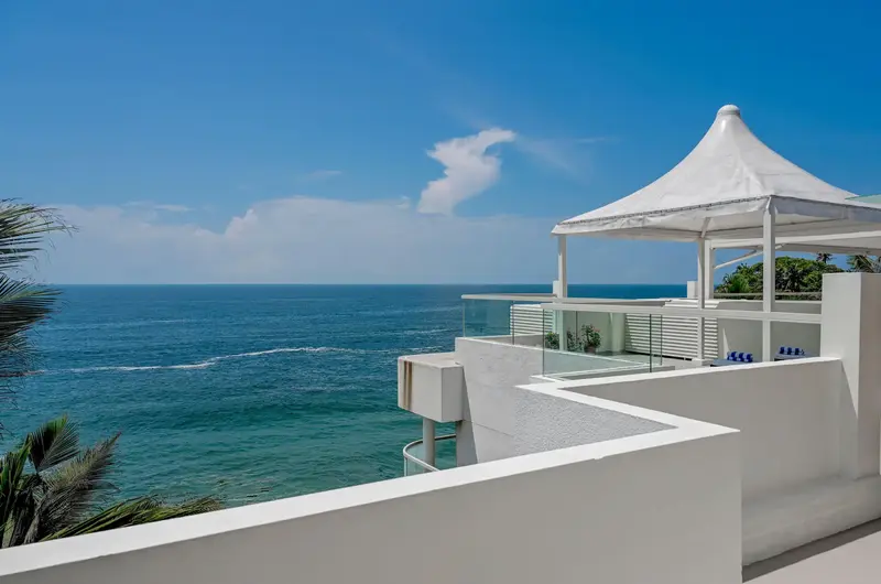 Premium sea view open air terrace and sun deck at Rockholm at the Lighthouse Beach.
