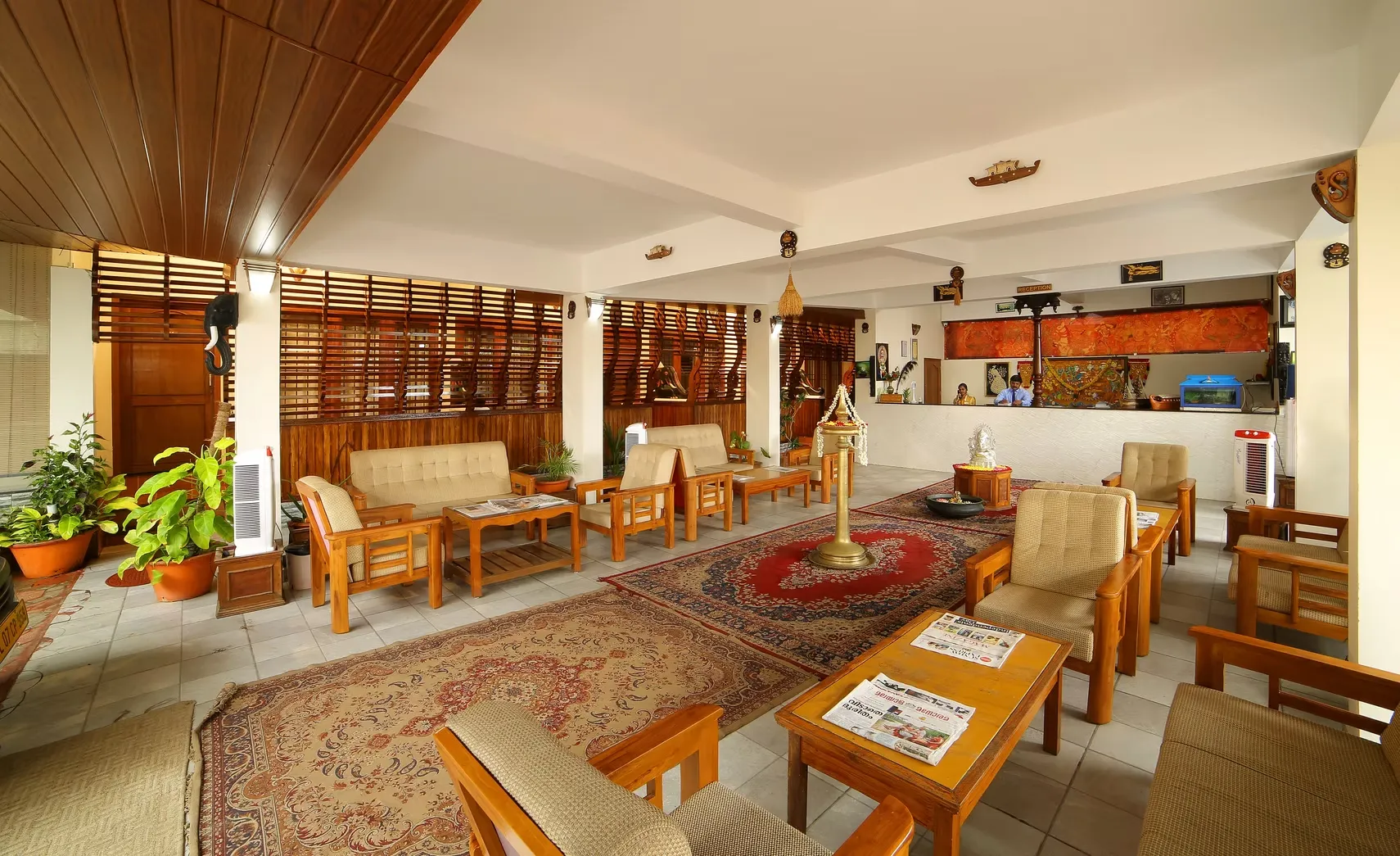 Traditional Kerala Ayurvedic massage room and wellness spa at Samudratheeram Beach Resort.